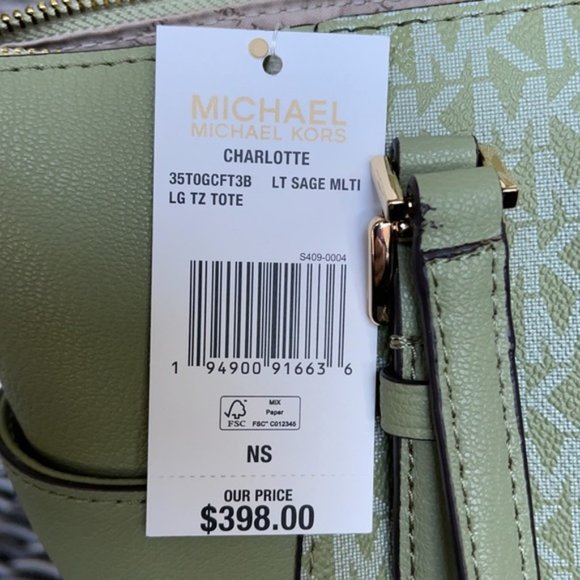 Michael Kors Charlotte Large Top Zip Tote - Picture 9 of 16